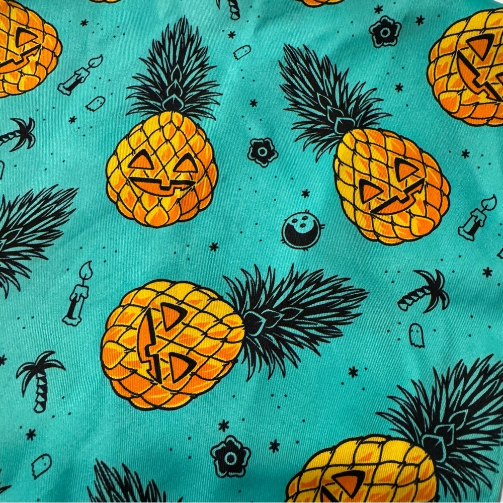 Sourpuss Spooky Pineapple Jill-O-Lantern Print Neck Scarf/Bandana